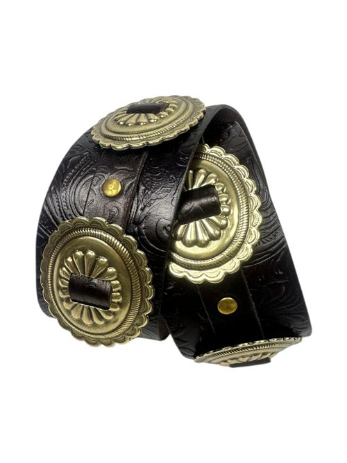 cintura donna marrone con medaglioni Puntovita & Arsenice | PV2210-CHARROTESTAMORO